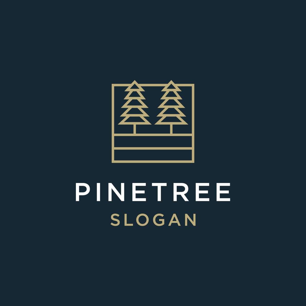 Tree pine logo vector design template