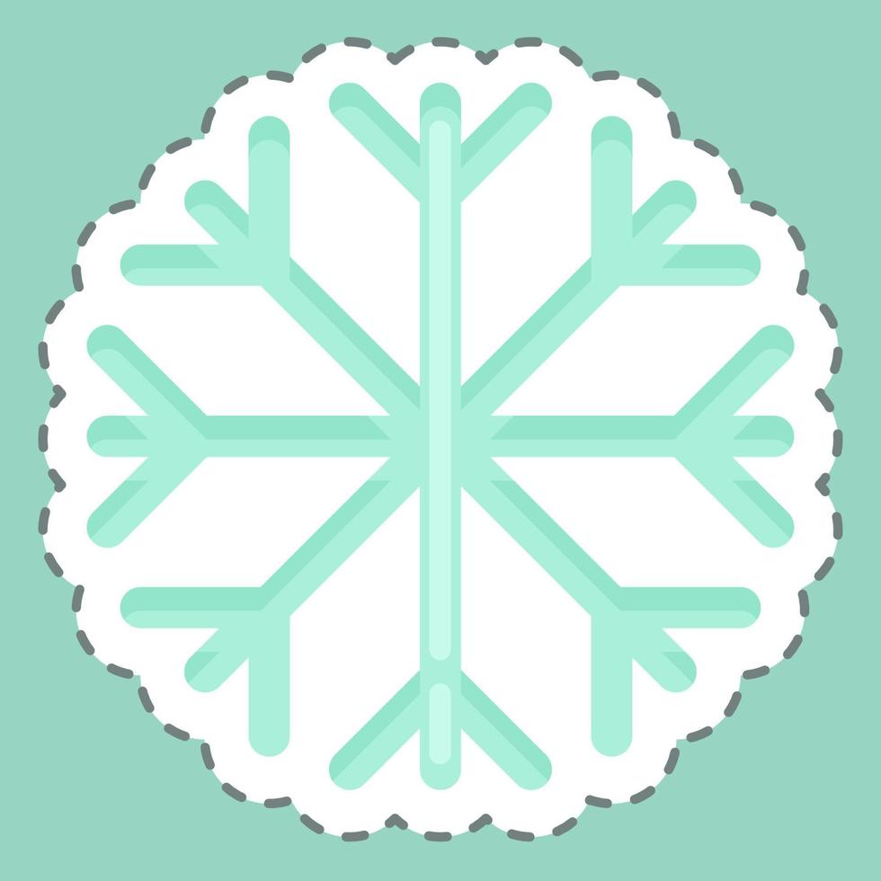 Sticker line cut Snow Proof. suitable for sportswear symbol. simple design editable. design template vector. simple illustration vector
