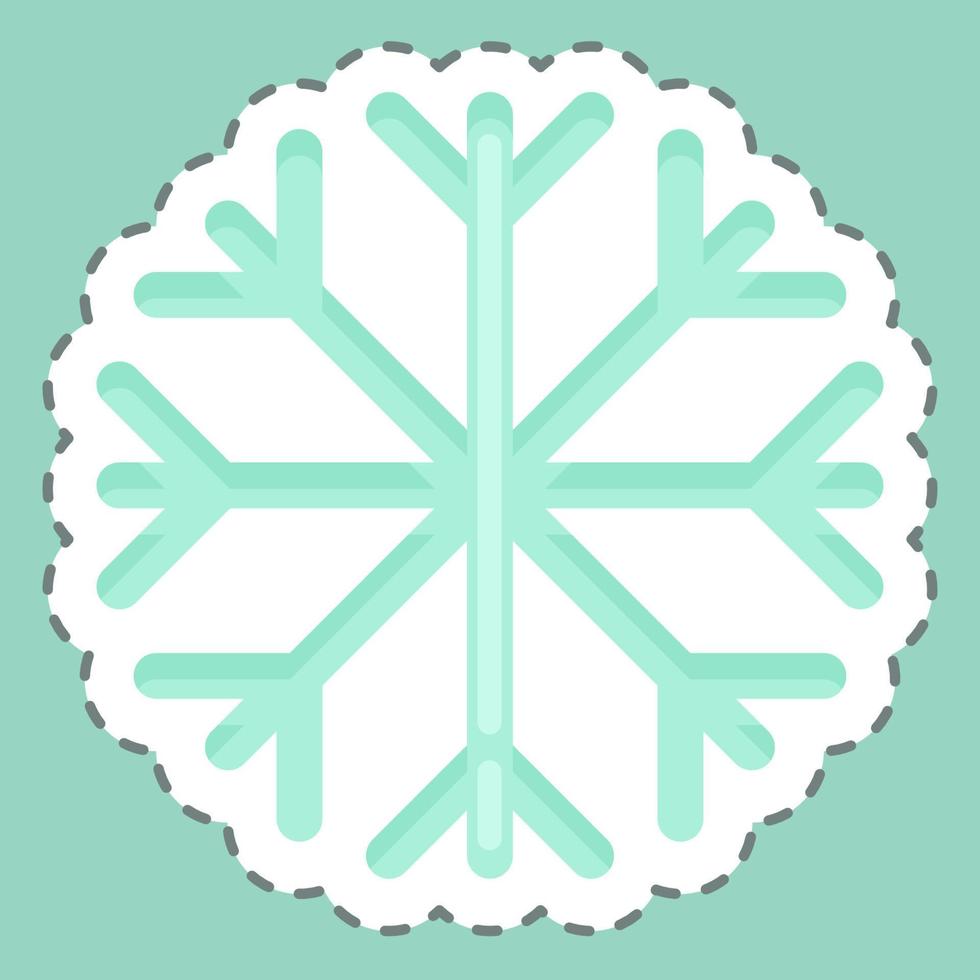 Sticker line cut Snow Proof. suitable for sportswear symbol. simple design editable. design template vector. simple illustration vector