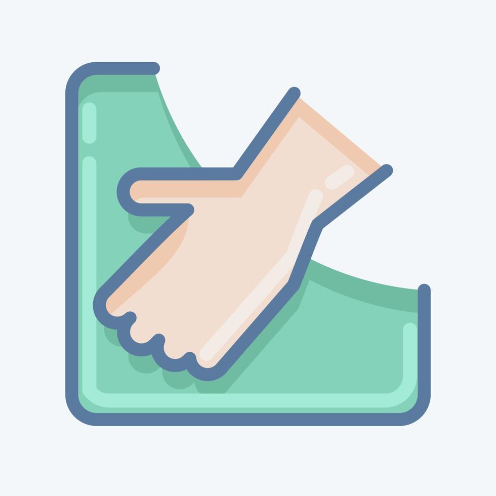 Icon Hand Warmer Pocket. suitable for sportswear symbol. doodle style. simple design editable. design template vector. simple illustration vector