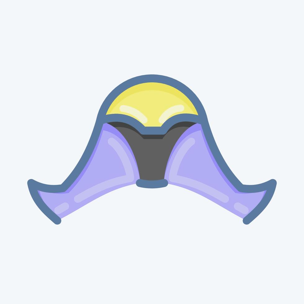 Icon Detachable Hood. suitable for sportswear symbol. doodle style. simple design editable. design template vector. simple illustration vector