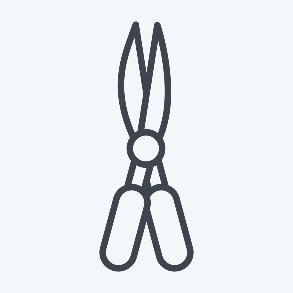 Icon Garden Scissors. suitable for Garden symbol. line style. simple design editable. design template vector. simple illustration vector