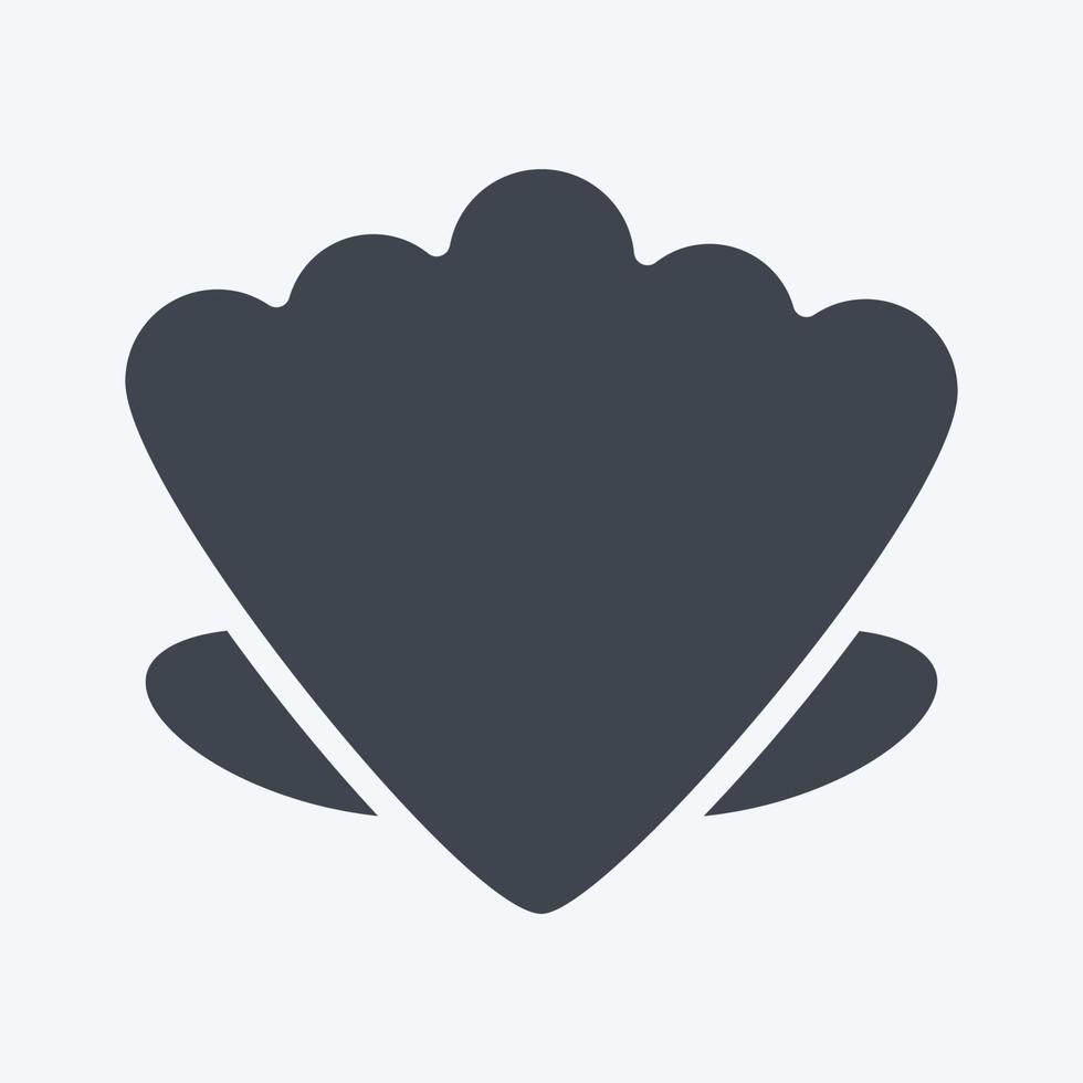 Icon Shell. suitable for Summer symbol. glyph style. simple design editable. design template vector. simple illustration vector