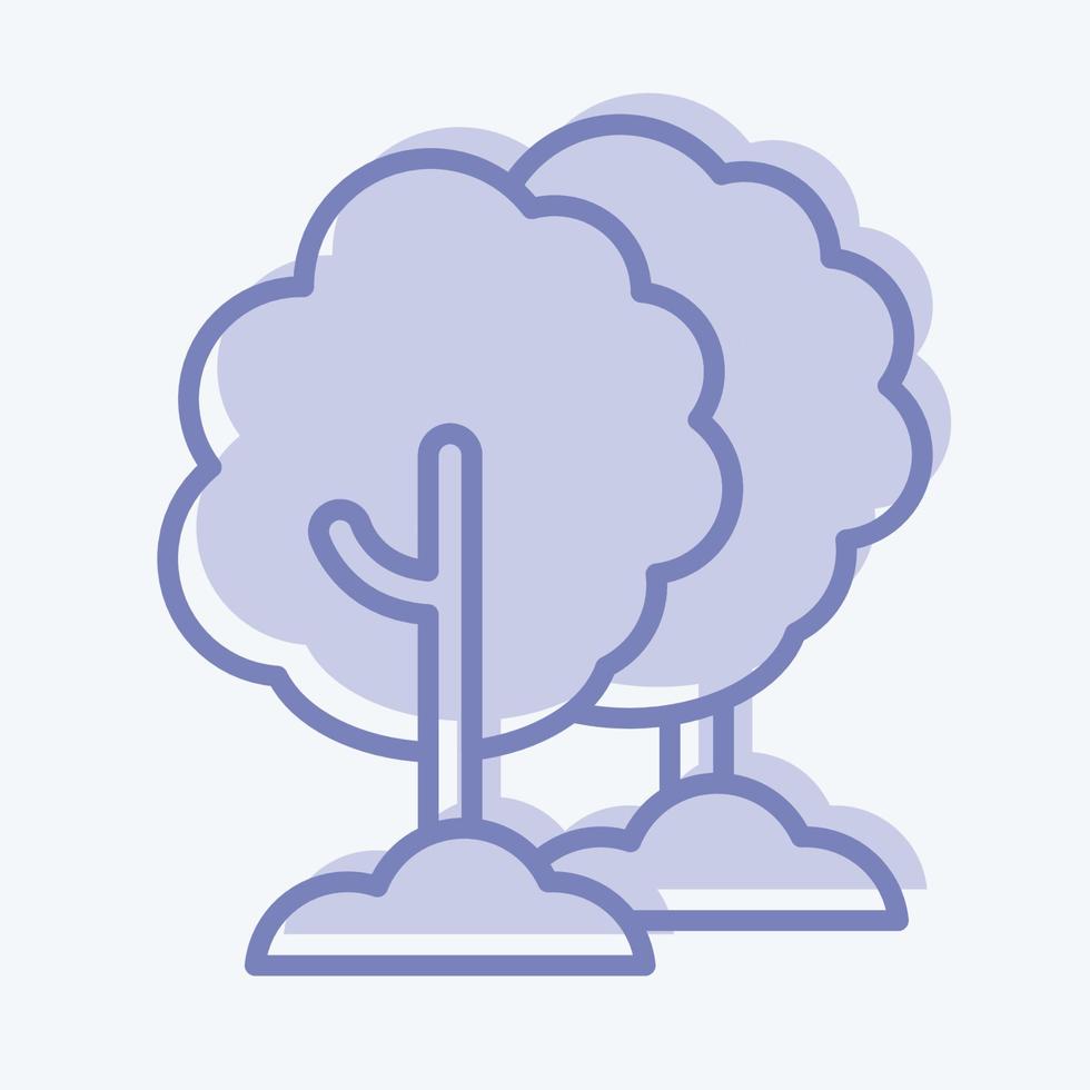 Icon Tree. suitable for Garden symbol. two tone style. simple design editable. design template vector. simple illustration vector