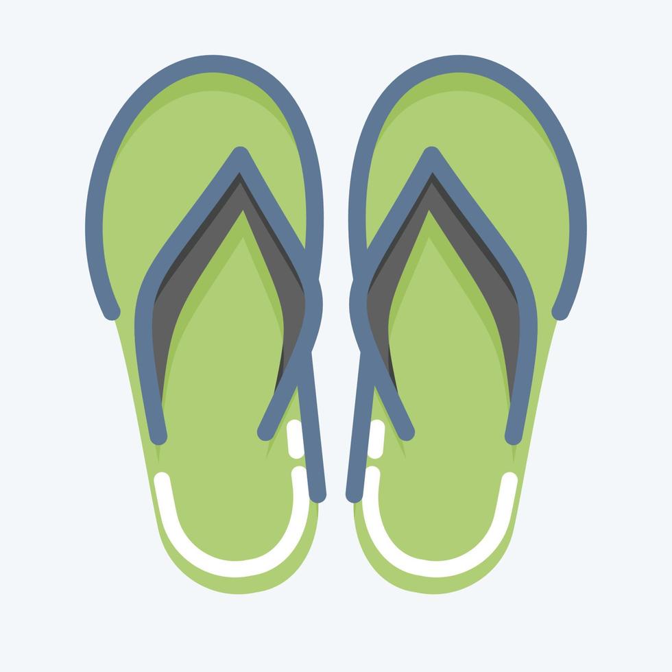 Icon Flip Flops. suitable for Summer symbol. doodle style. simple design editable. design template vector. simple illustration vector