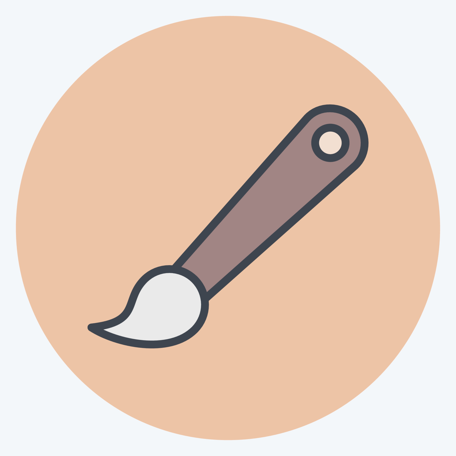 Icon Paintbrush. suitable for Paint Art Tools symbol. color mate style. simple design editable
