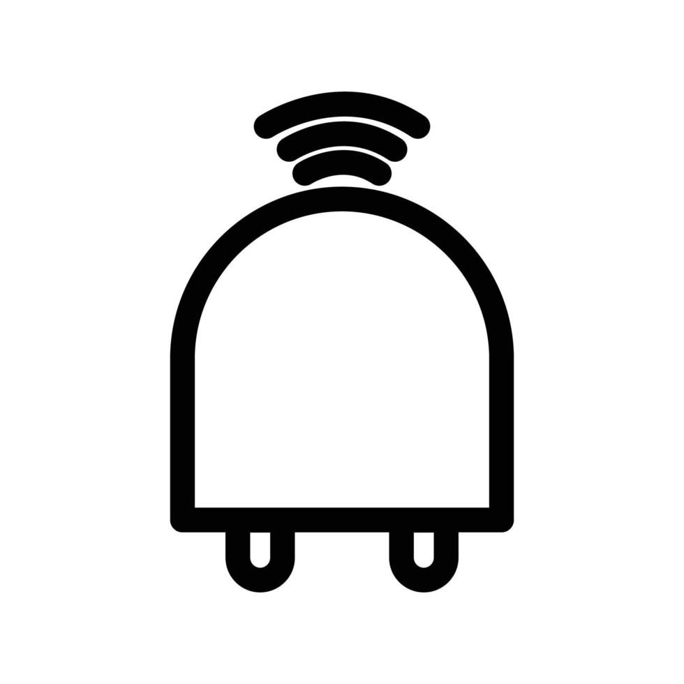 icono de cargador con señal. icono relacionado con electrónica, tecnología, dispositivo inteligente, estilo de icono de línea. diseño simple editable vector