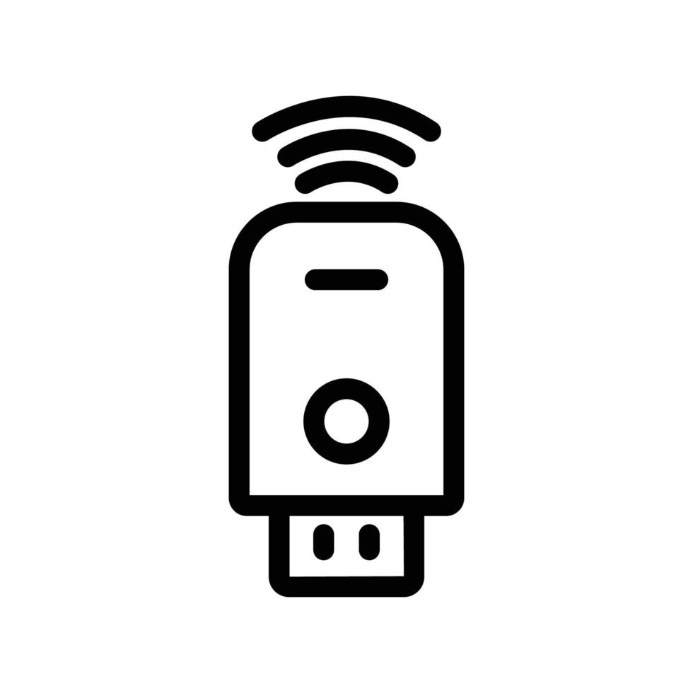 USB icon. icon related to technology. smart device. USB with signal. line icon style. Simple design editable vector