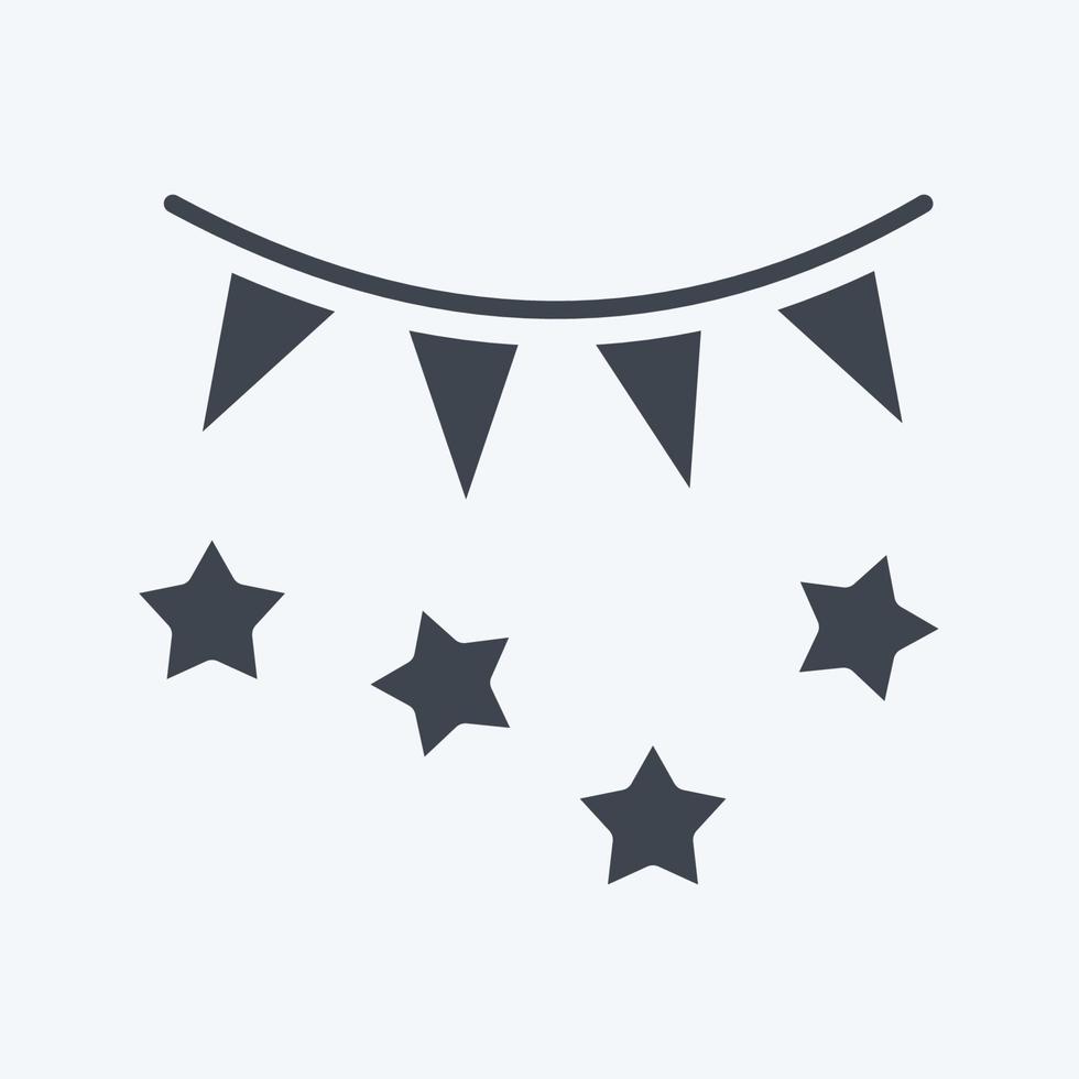 Icon Party. suitable for Summer symbol. glyph style. simple design editable. design template vector. simple illustration vector