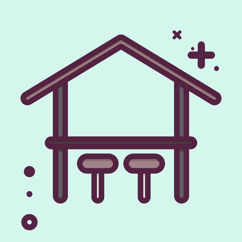 Icon Bar. suitable for Summer symbol. MBE style. simple design editable. design template vector. simple illustration vector