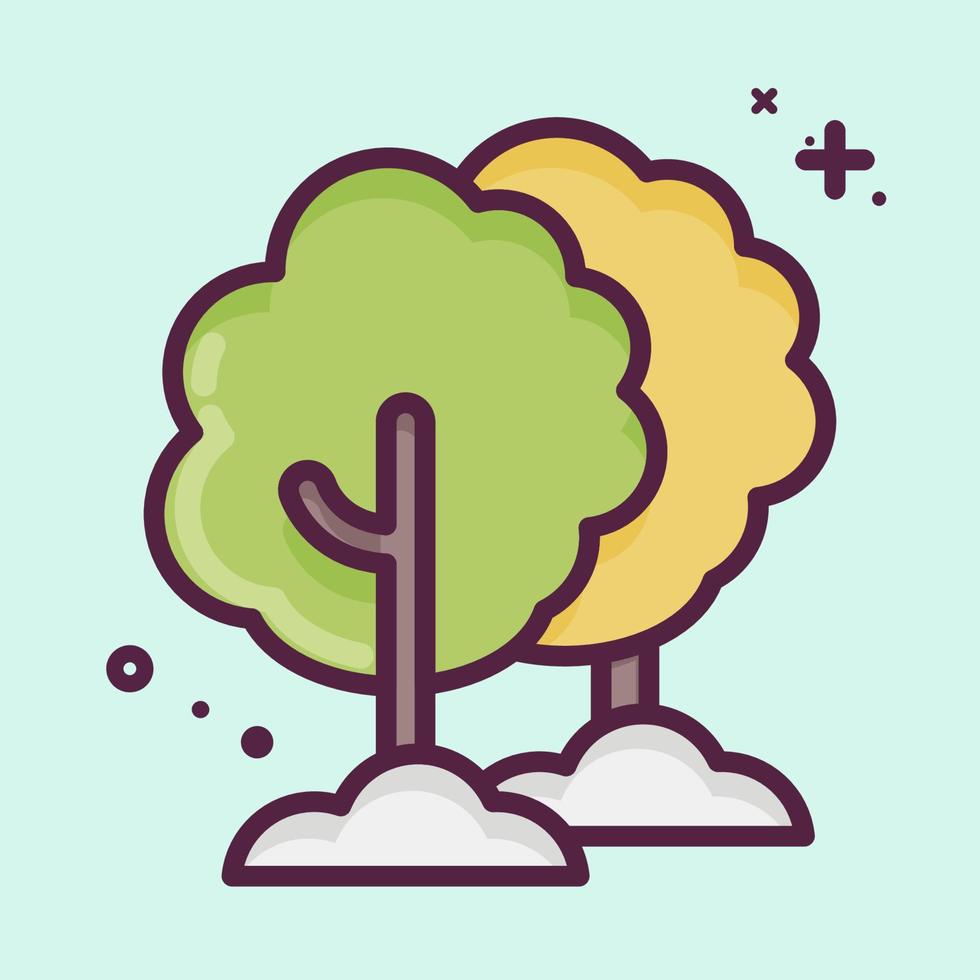 Icon Tree. suitable for Garden symbol. MBE style. simple design editable. design template vector. simple illustration vector