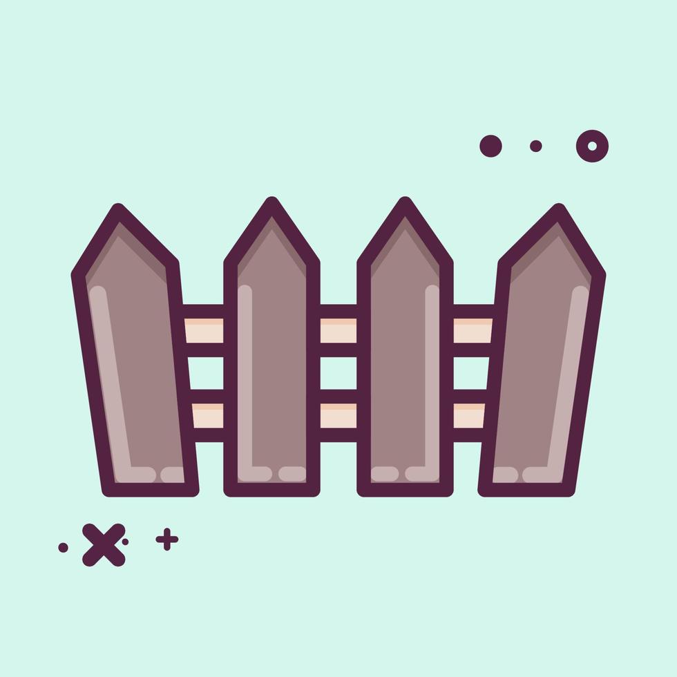 Icon Fence. suitable for Garden symbol. MBE style. simple design editable. design template vector. simple illustration vector