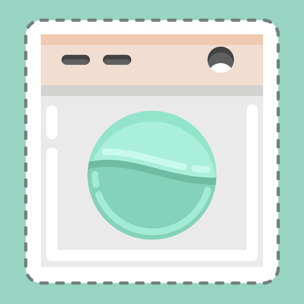 Sticker line cut Easy Care. suitable for sportswear symbol. simple design editable. design template vector. simple illustration vector
