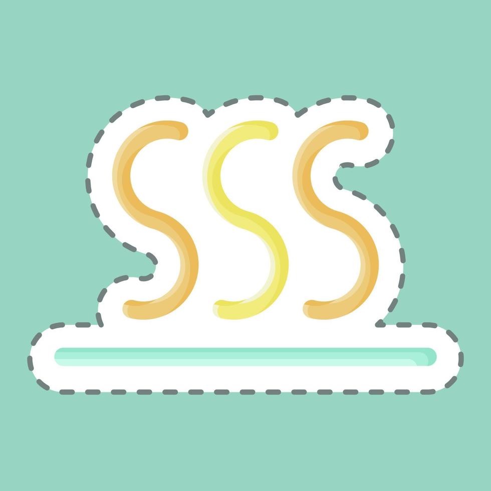 Sticker line cut Thermal Balance. suitable for sportswear symbol. simple design editable. design template vector. simple illustration vector