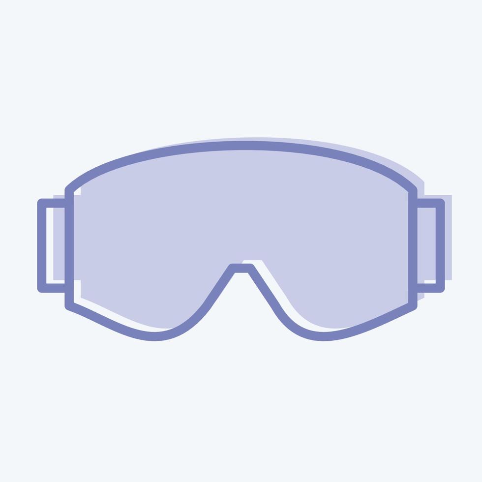 Icon Goggle Glass Pocket. suitable for sportswear symbol. two tone style. simple design editable. design template vector. simple illustration vector