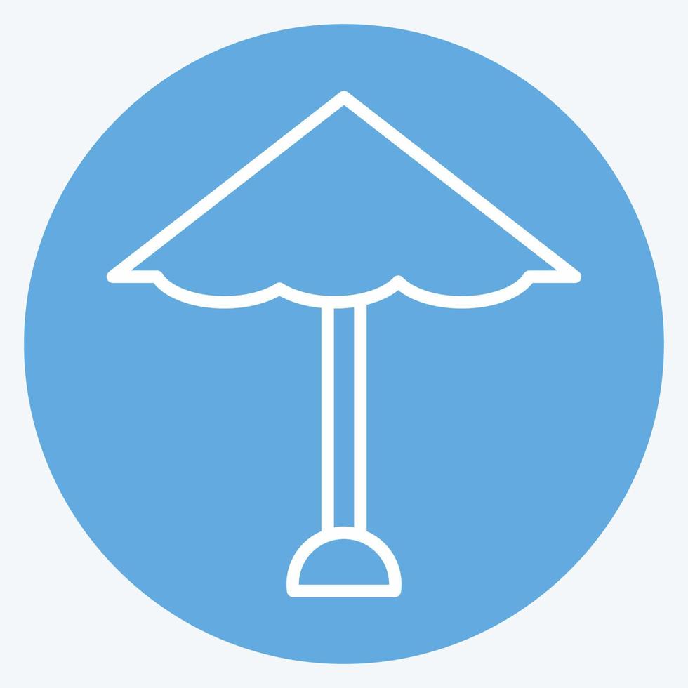 Icon Beach. suitable for Summer symbol. blue eyes style. simple design editable. design template vector. simple illustration vector
