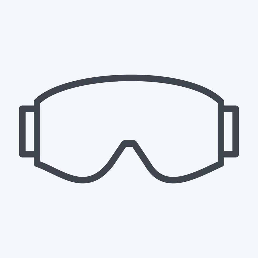 Icon Goggle Glass Pocket. suitable for sportswear symbol. line style. simple design editable. design template vector. simple illustration vector
