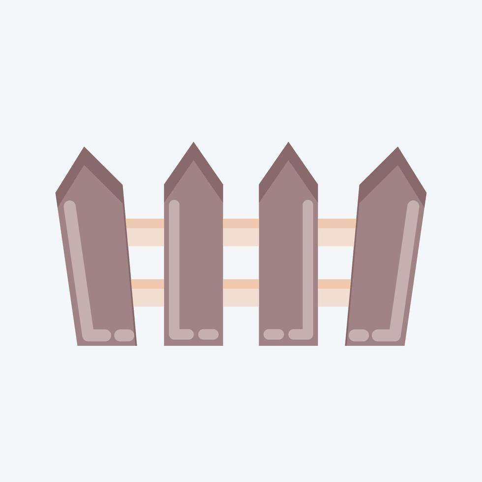 Icon Fence. suitable for Garden symbol. flat style. simple design editable. design template vector. simple illustration vector