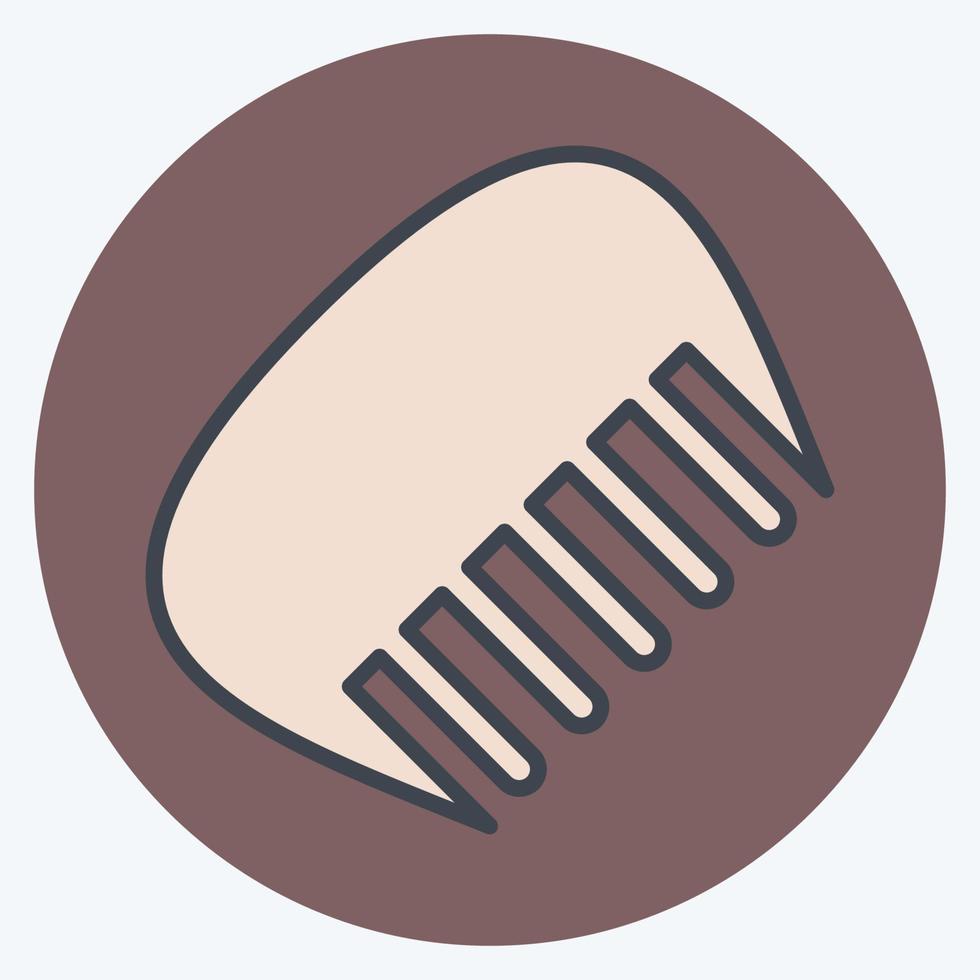 Icon Comb. suitable for Barbershop symbol. color mate style. simple design editable. design template vector. simple illustration vector