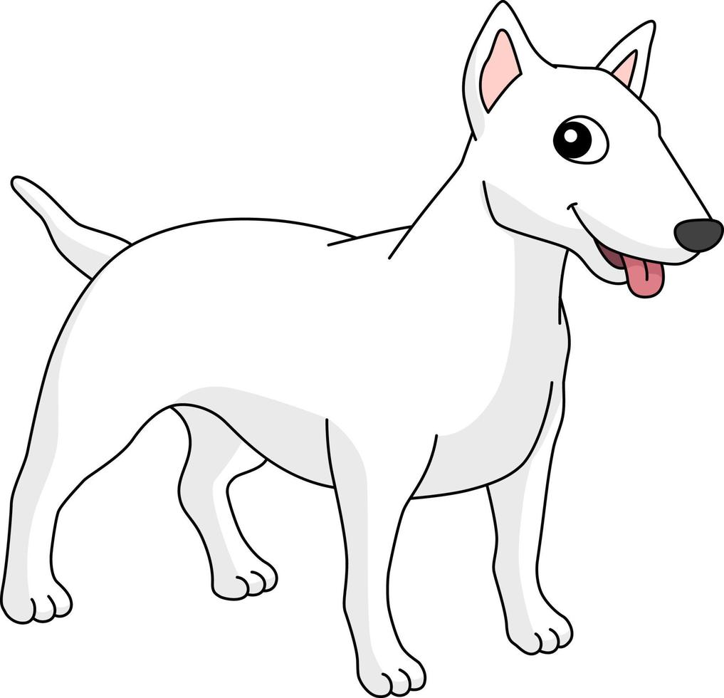 American Pit Bull Terrier Dog Cartoon Clipart vector