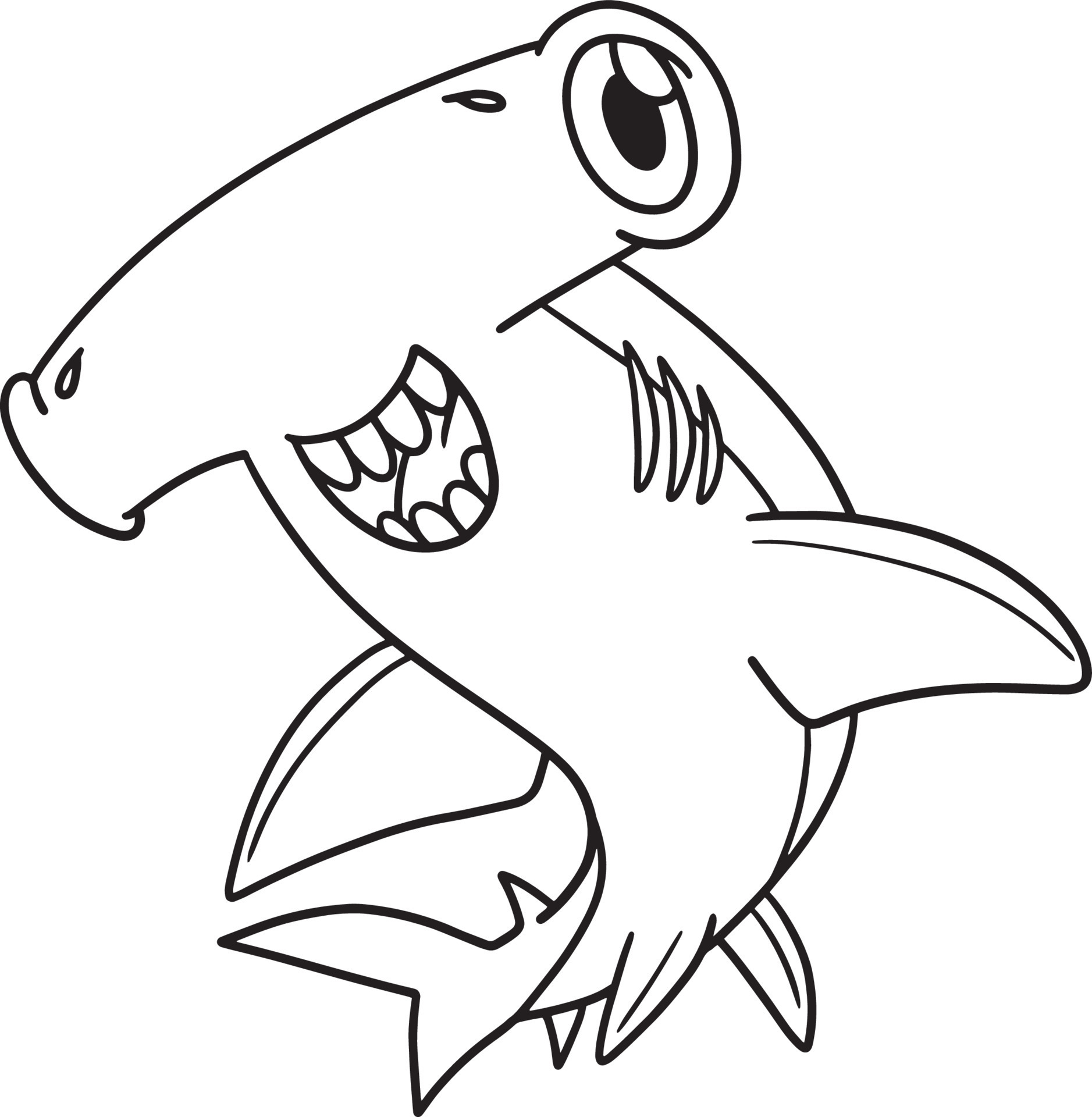 25+ Hammerhead Shark Coloring Pages