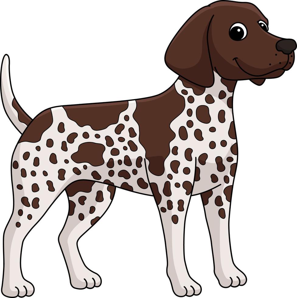 German Shorthaired Pointer Dog Cartoon Clipart vector