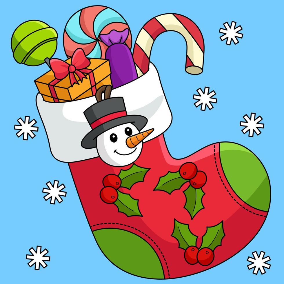 Christmas Stacking Colored Cartoon Illustration vector