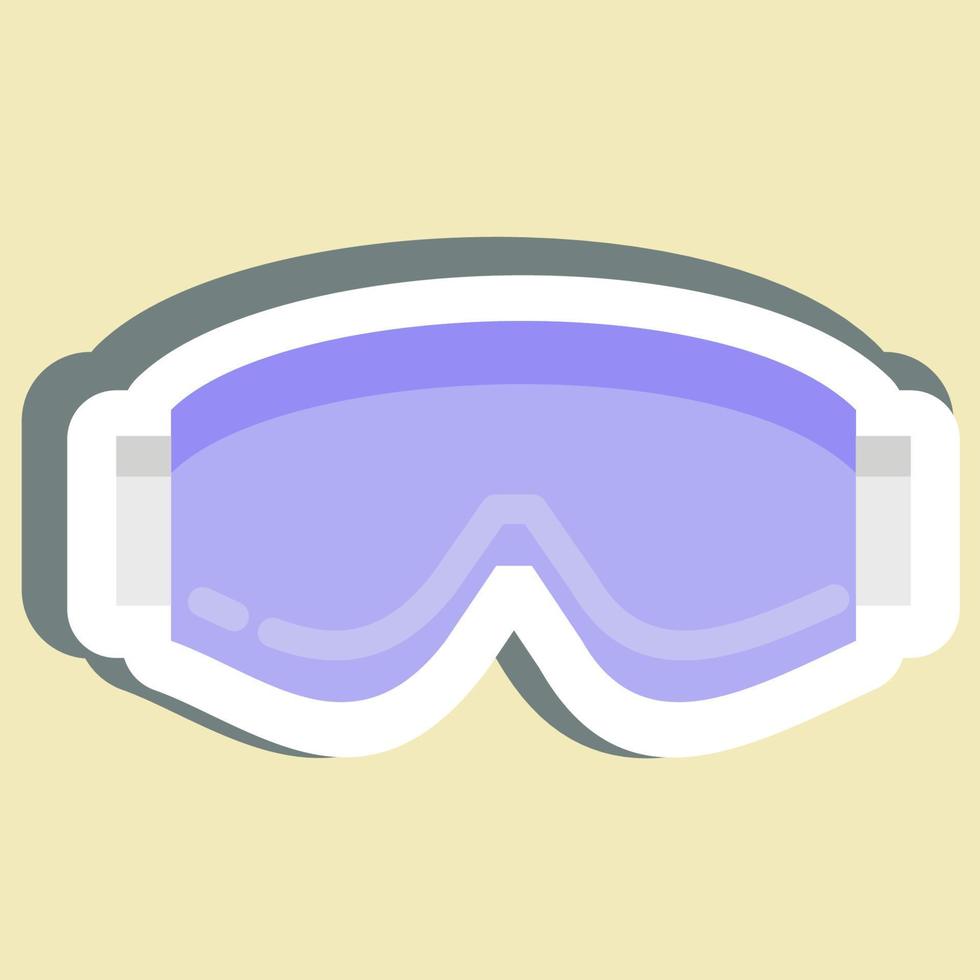 Sticker Goggle Glass Pocket. suitable for sportswear symbol. simple design editable. design template vector. simple illustration vector