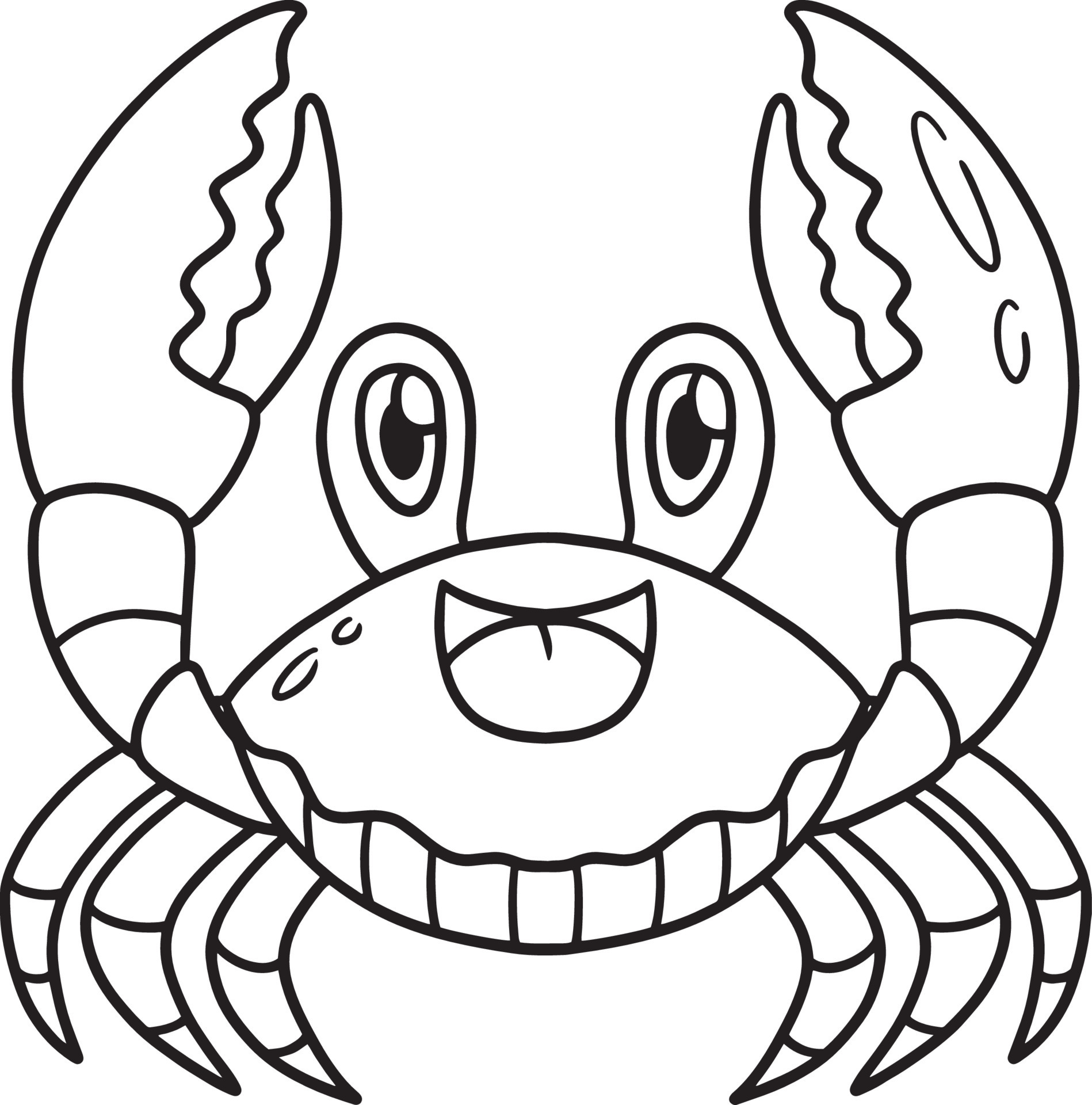 Cute Crab Coloring Pages
