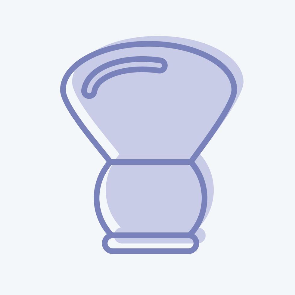 Icon Shaving Brush. suitable for Barbershop symbol. two tone style. simple design editable. design template vector. simple illustration vector