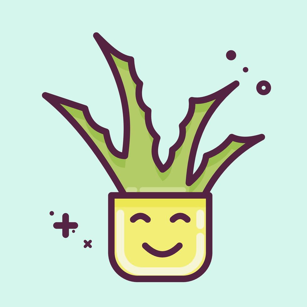 icono de aloe vera. adecuado para el símbolo del jardín. estilo mbe. diseño simple editable. vector de plantilla de diseño. ilustración sencilla