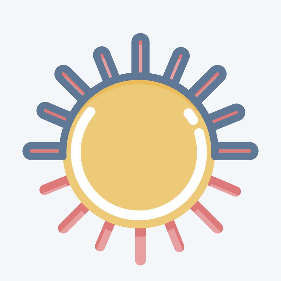 Icon Sun. suitable for Summer symbol. doodle style. simple design editable. design template vector. simple illustration vector