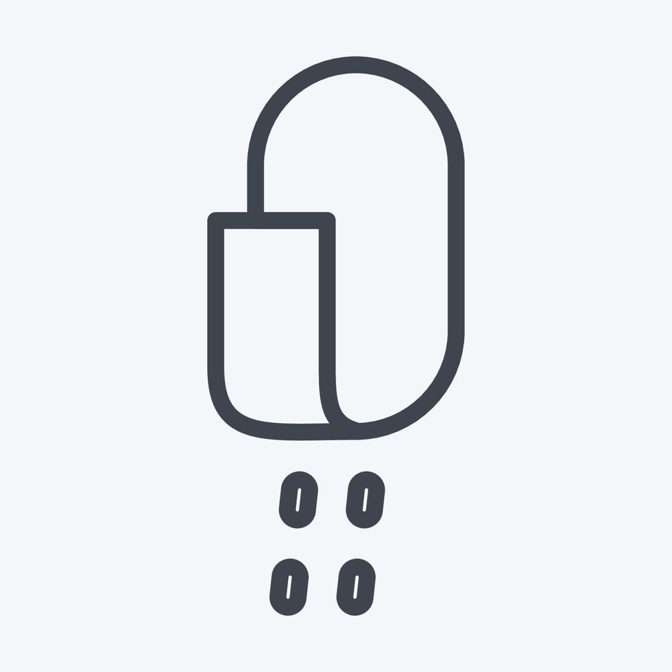 Icon Taped Seams. suitable for sportswear symbol. line style. simple design editable. design template vector. simple illustration vector