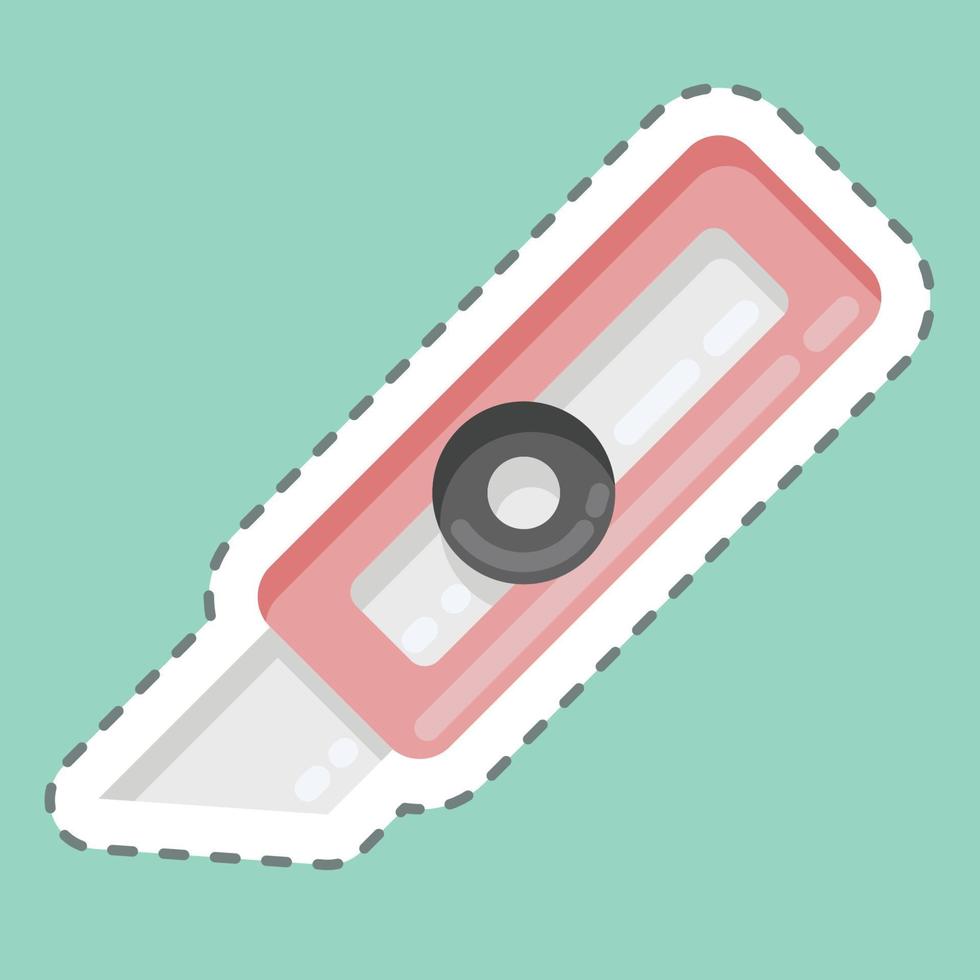 Sticker Cutter Knife. suitable for Paint Art Tools symbol. simple design editable. design template vector. simple illustration vector