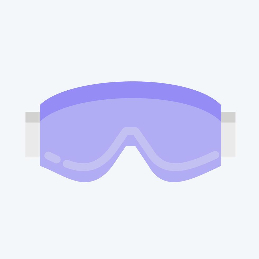 Icon Goggle Glass Pocket. suitable for sportswear symbol. flat style. simple design editable. design template vector. simple illustration vector