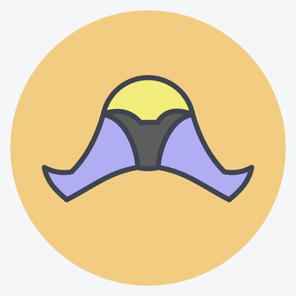 Icon Detachable Hood. suitable for sportswear symbol. color mate style. simple design editable. design template vector. simple illustration vector