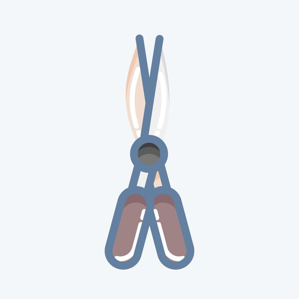 Icon Garden Scissors. suitable for Garden symbol. doodle style. simple design editable. design template vector. simple illustration vector