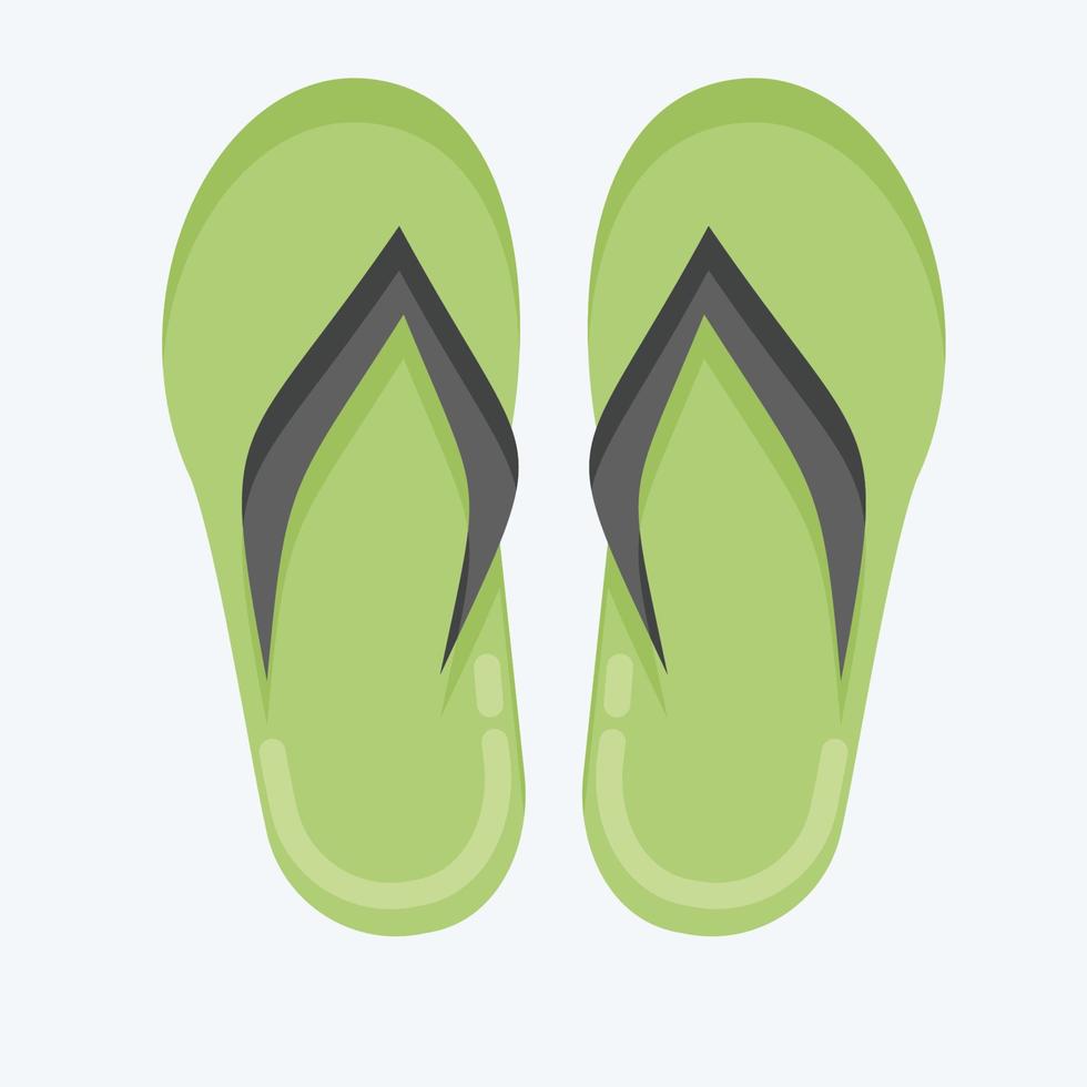 chanclas de icono. adecuado para el símbolo de verano. estilo plano diseño simple editable. vector de plantilla de diseño. ilustración sencilla