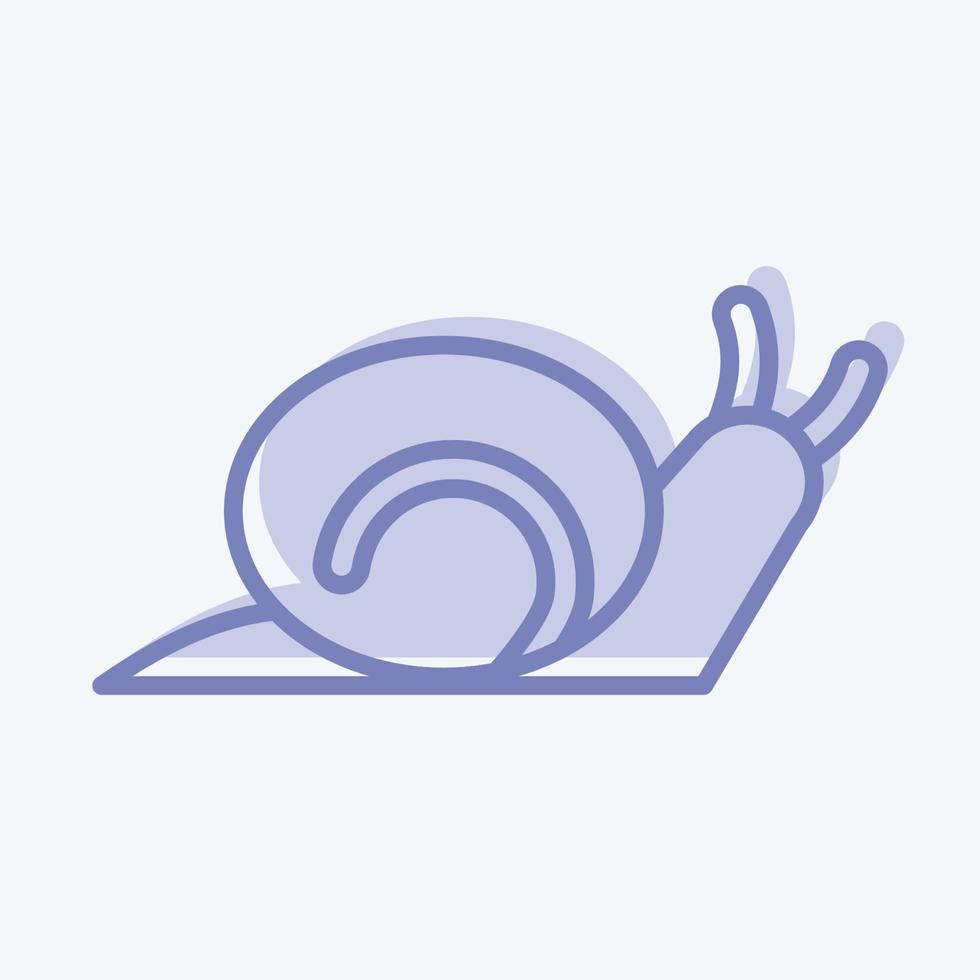 icono de caracol. adecuado para el símbolo del jardín. estilo de dos tonos. diseño simple editable. vector de plantilla de diseño. ilustración sencilla