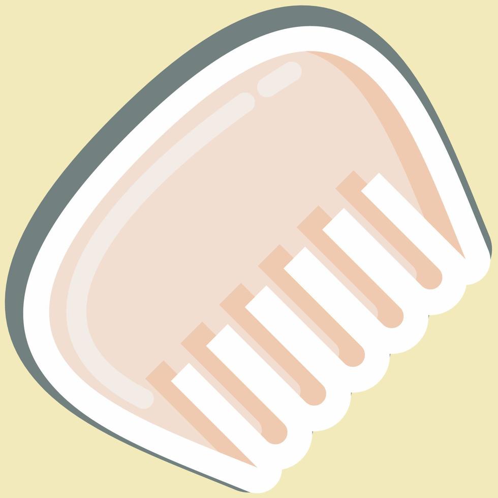 Sticker Comb. suitable for Barbershop symbol. simple design editable. design template vector. simple illustration vector