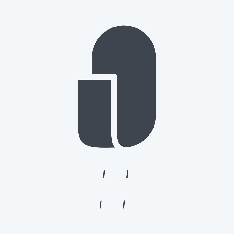 Icon Taped Seams. suitable for sportswear symbol. glyph style. simple design editable. design template vector. simple illustration vector