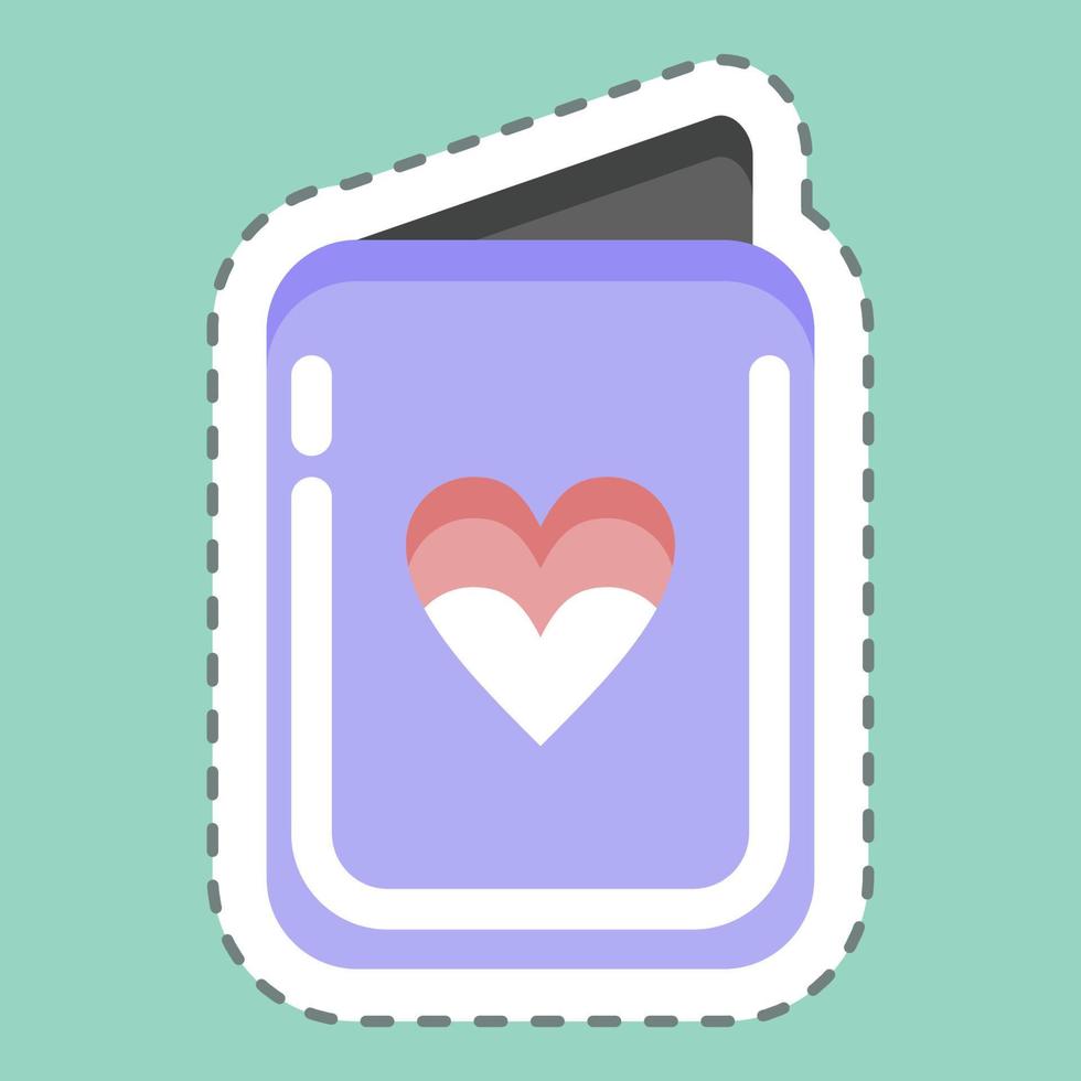 Sticker line cut Passport. suitable for Summer symbol. simple design editable. design template vector. simple illustration vector