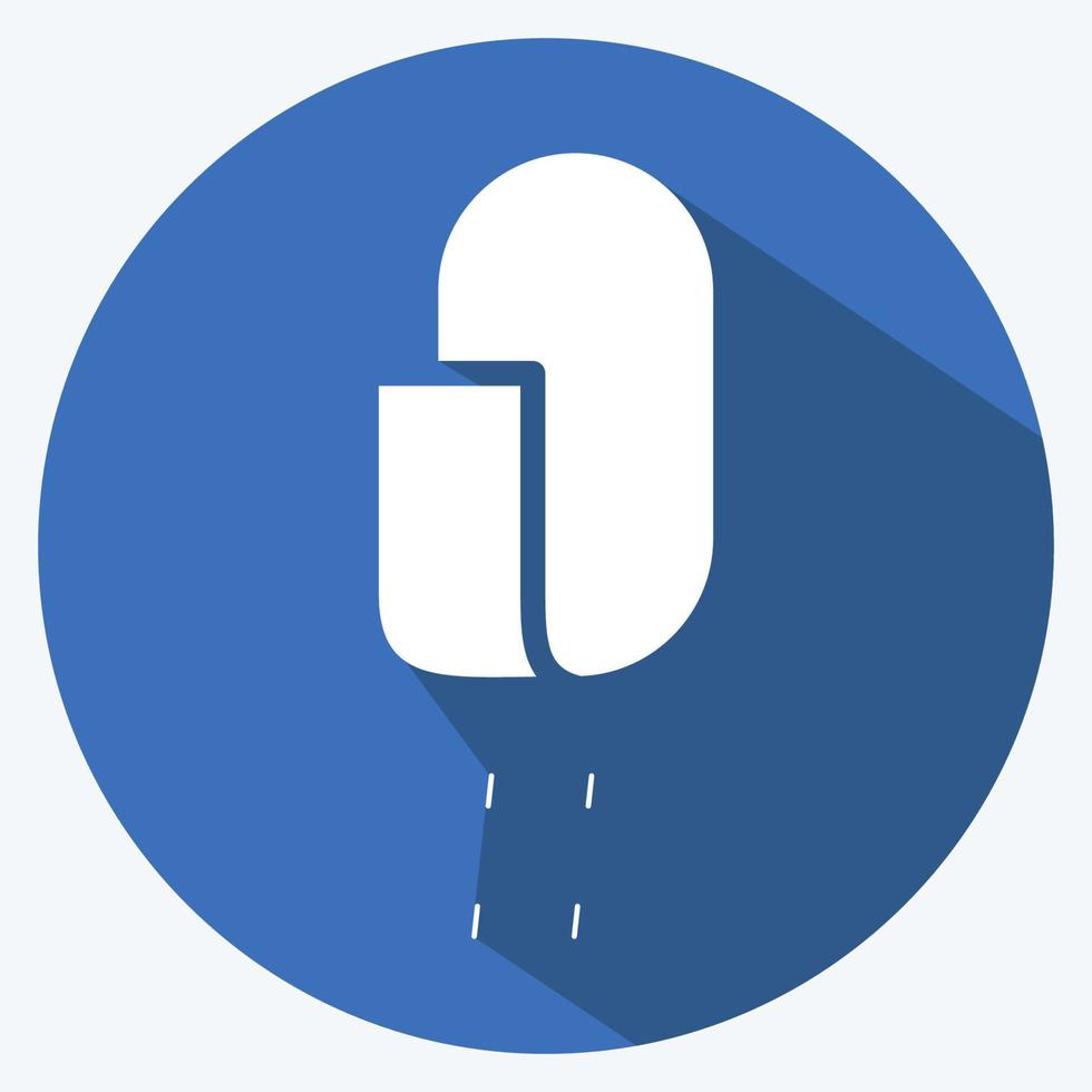 Icon Taped Seams. suitable for sportswear symbol. long shadow style. simple design editable. design template vector. simple illustration vector