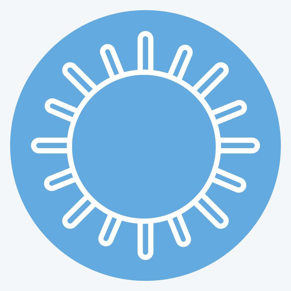 Icon Sun. suitable for Summer symbol. blue eyes style. simple design editable. design template vector. simple illustration vector