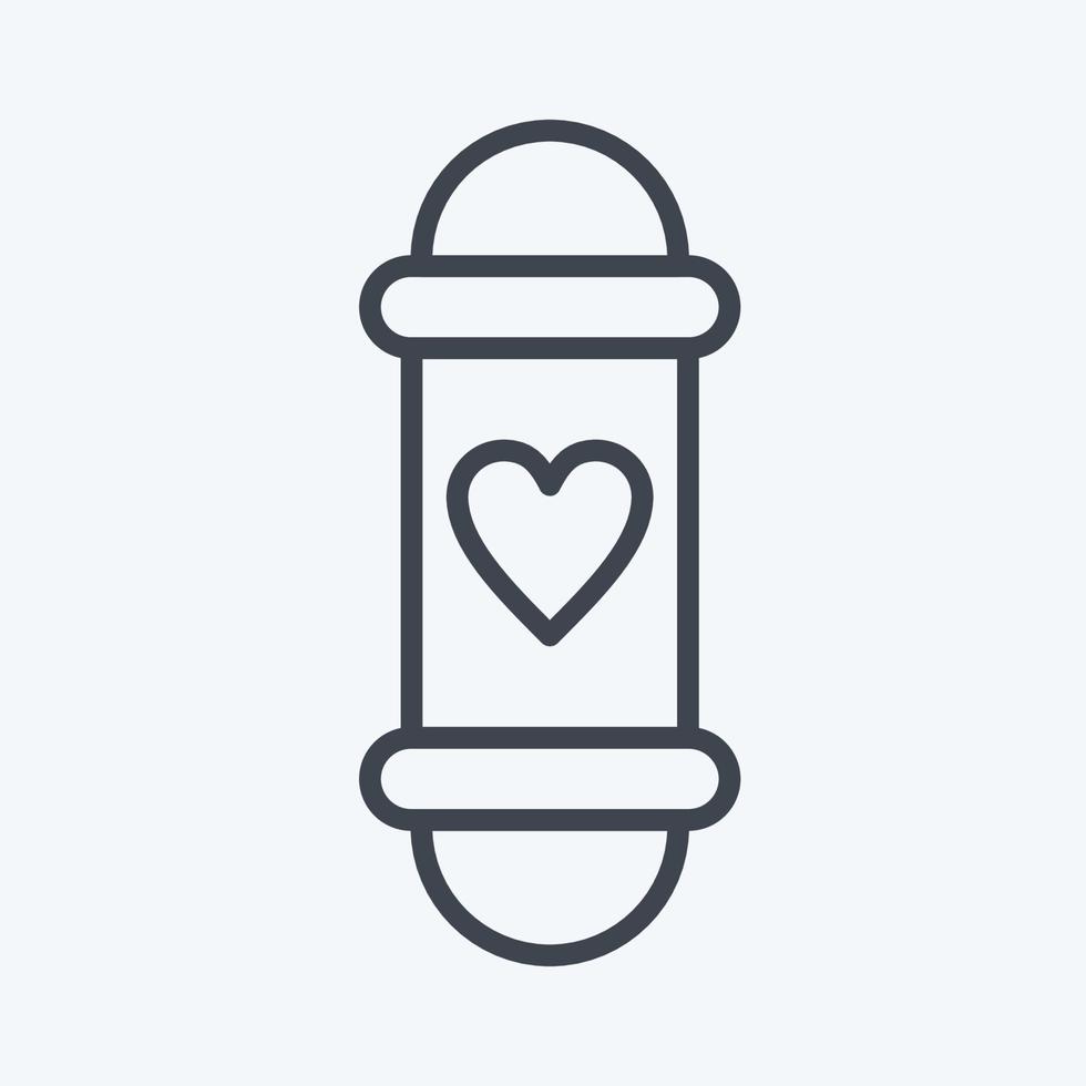 Icon Barber Pole. suitable for Barbershop symbol. line style. simple design editable. design template vector. simple illustration vector