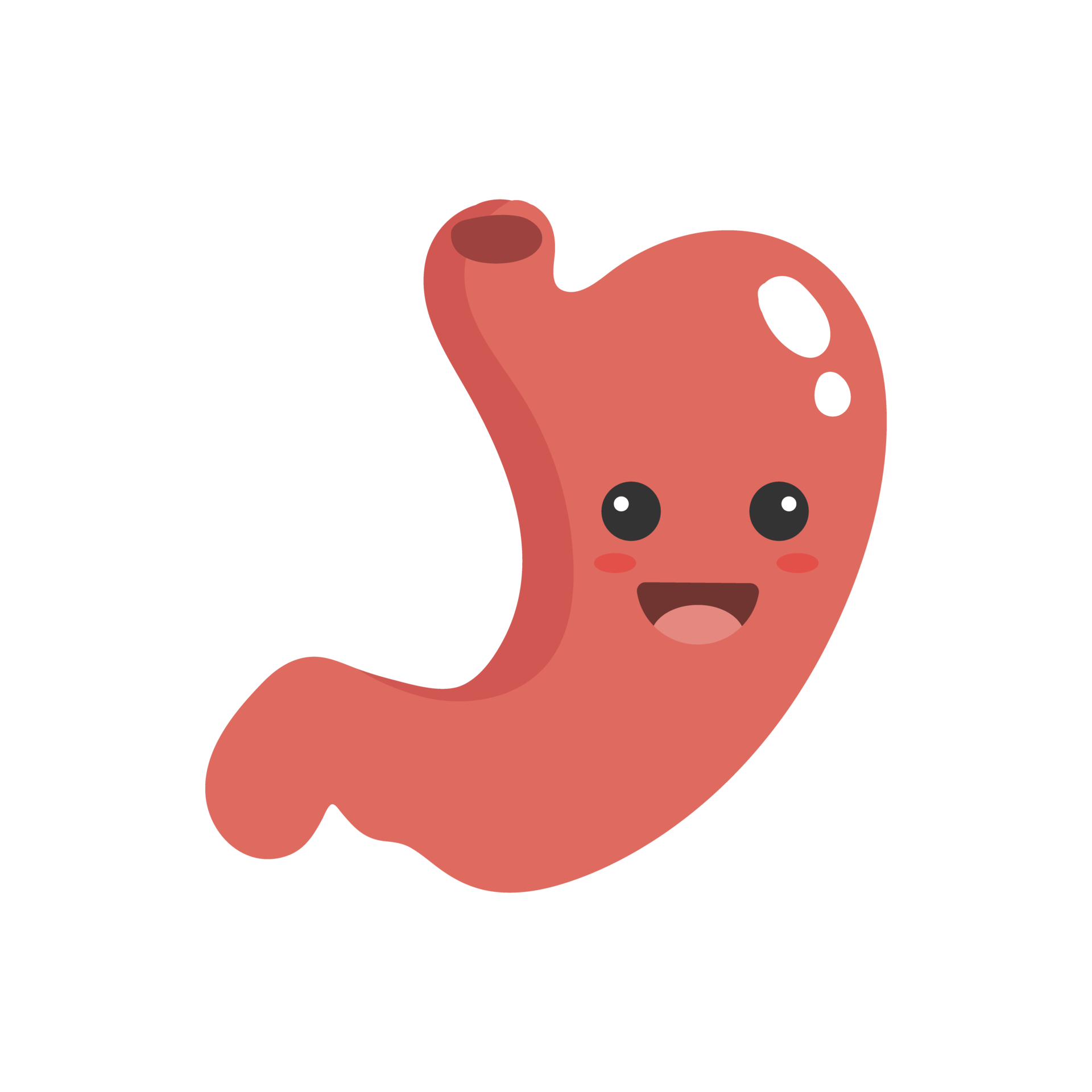 Free Cute cartoon stomach. Stomach illustration. 10789823 PNG with  Transparent Background
