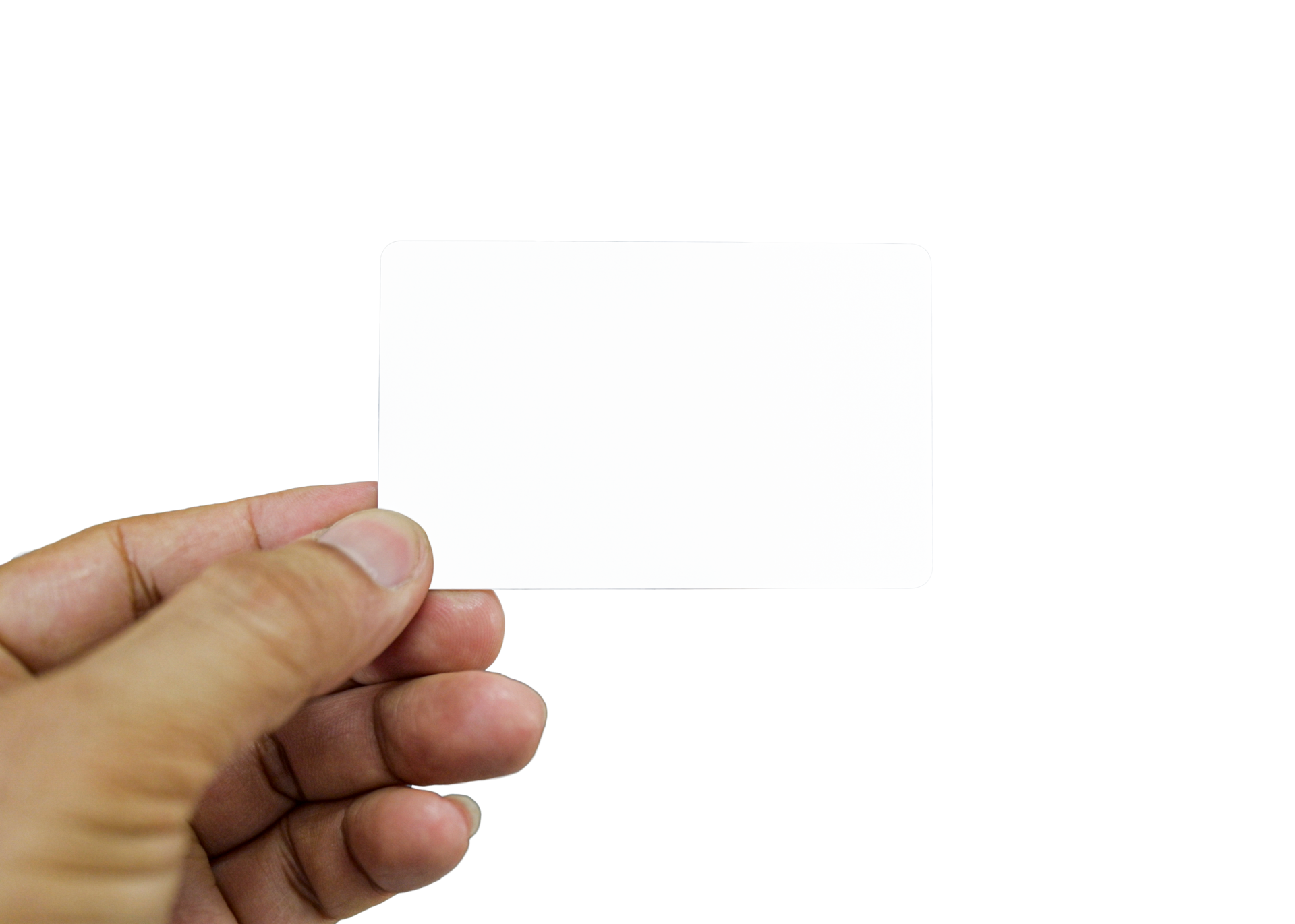 Hand showing business card, transparent background. 10789904 PNG
