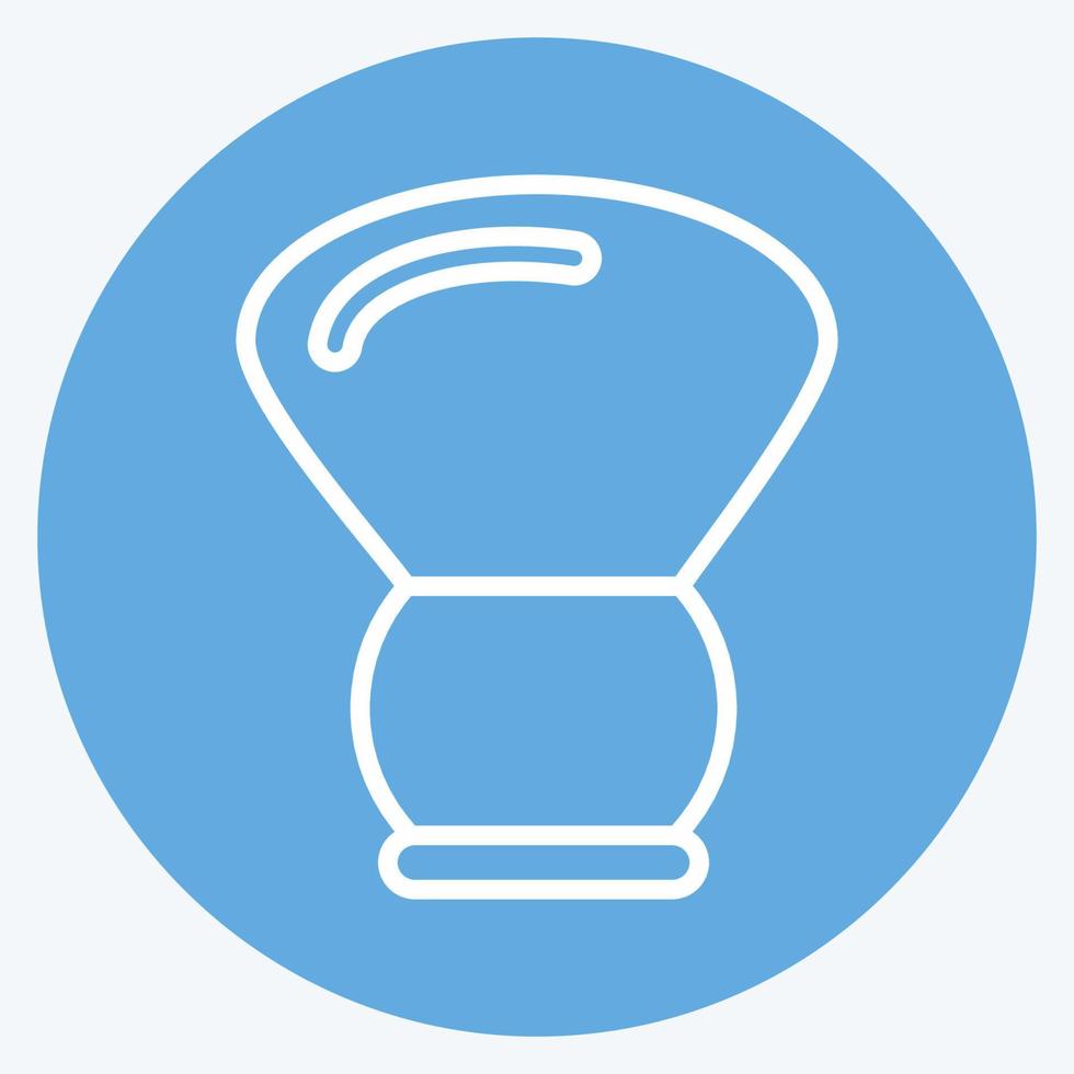 Icon Shaving Brush. suitable for Barbershop symbol. blue eyes style. simple design editable. design template vector. simple illustration vector
