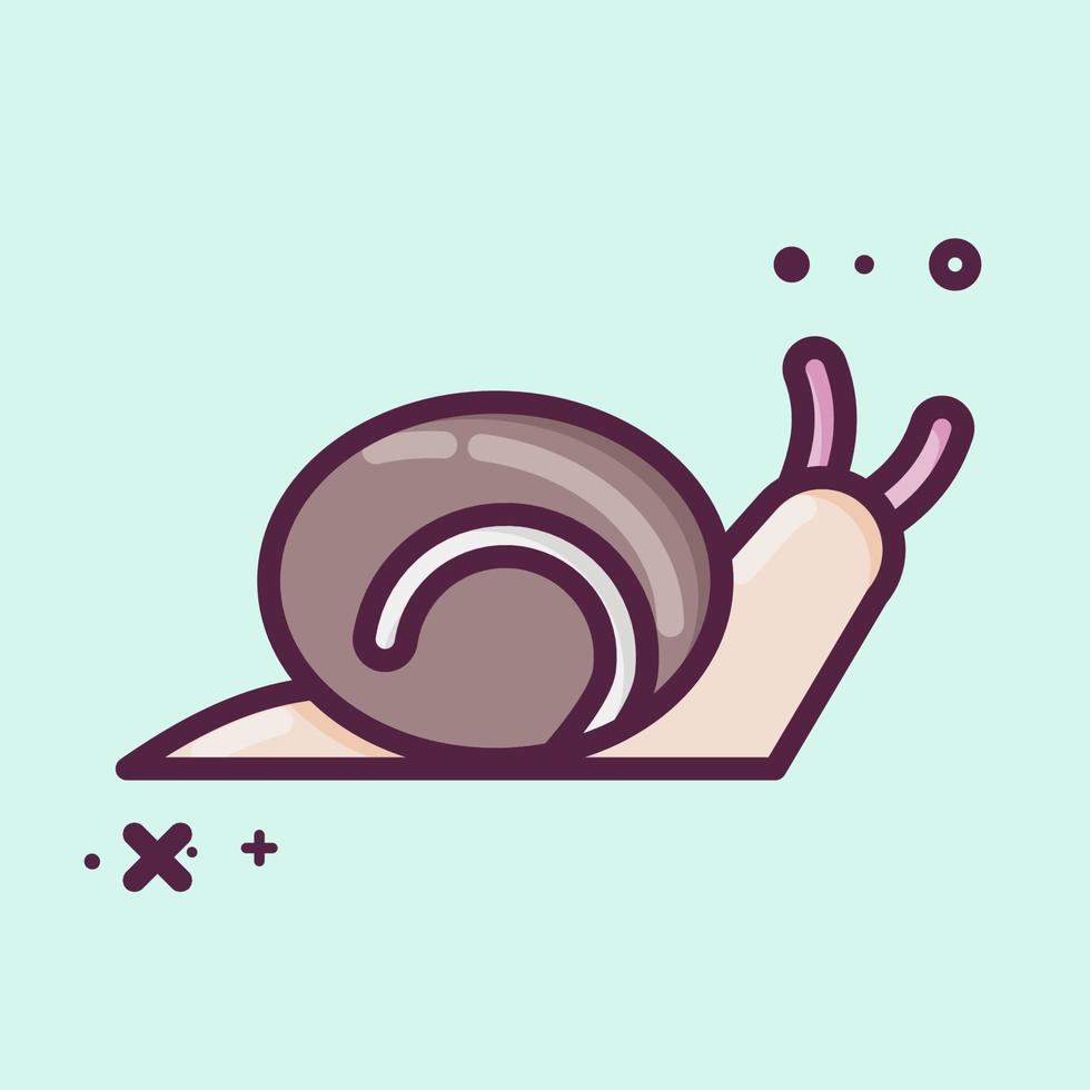 Icon Snail. suitable for Garden symbol. MBE style. simple design editable. design template vector. simple illustration vector