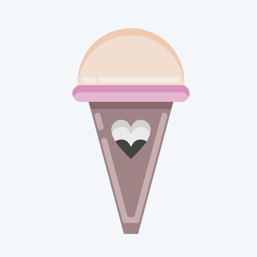 helado de icono. adecuado para el símbolo de verano. estilo plano diseño simple editable. vector de plantilla de diseño. ilustración sencilla